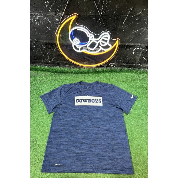 Nike Dri-Fit NFL‎ Dallas Cowboys Performance Active Blue T-Shirt Mens Size L - Picture 1 of 5